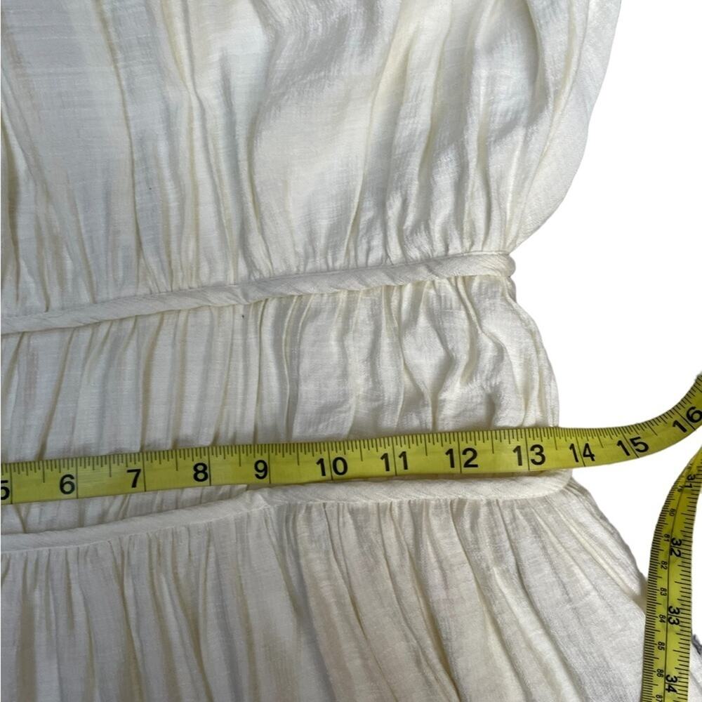 NWT ASOS EDITION Smock Peasant Midi Dress Womens O Cream - Picture 14 of 16